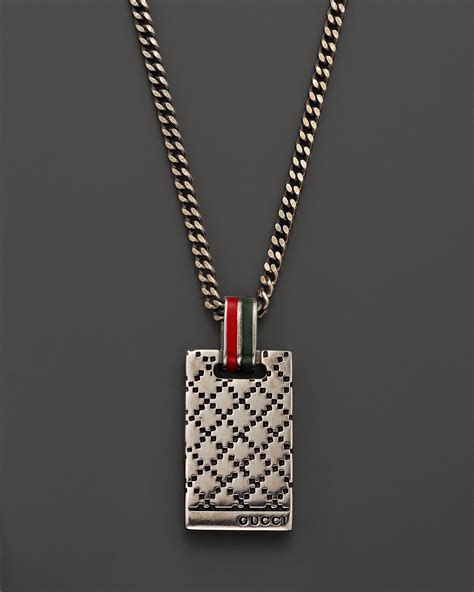 gucci diamantissima silver mens pendant|Gucci jewelry for men.